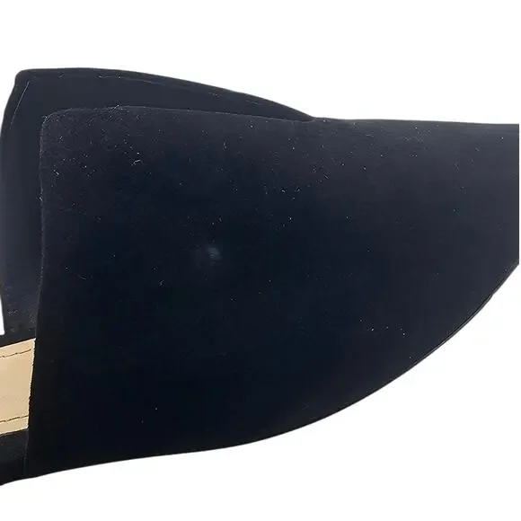 Schutz Anthropologie Black Suede Leather Kirsten Pointed Toe Mule Slides - Picture 8 of 9